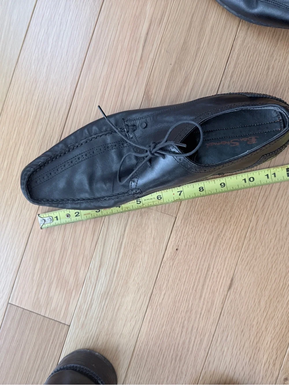 Ben Sherman Mens Black Leather Moc Toe Oxford Derby Shoes Brogue Size EU 42.5 U
